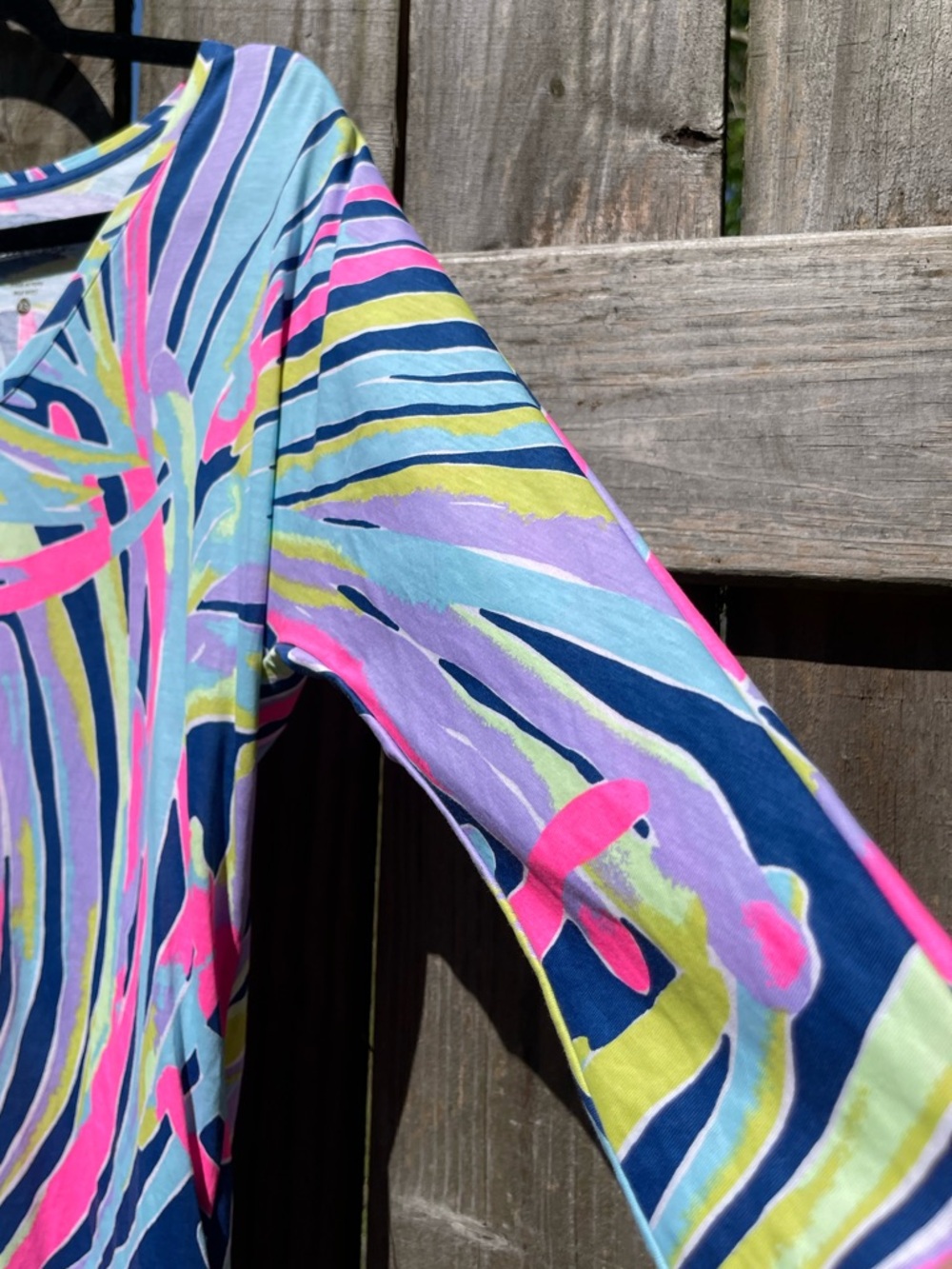 Lilly Pulitzer pastel watercolor dress with gold script Sz XS - Picture 4 of 10
